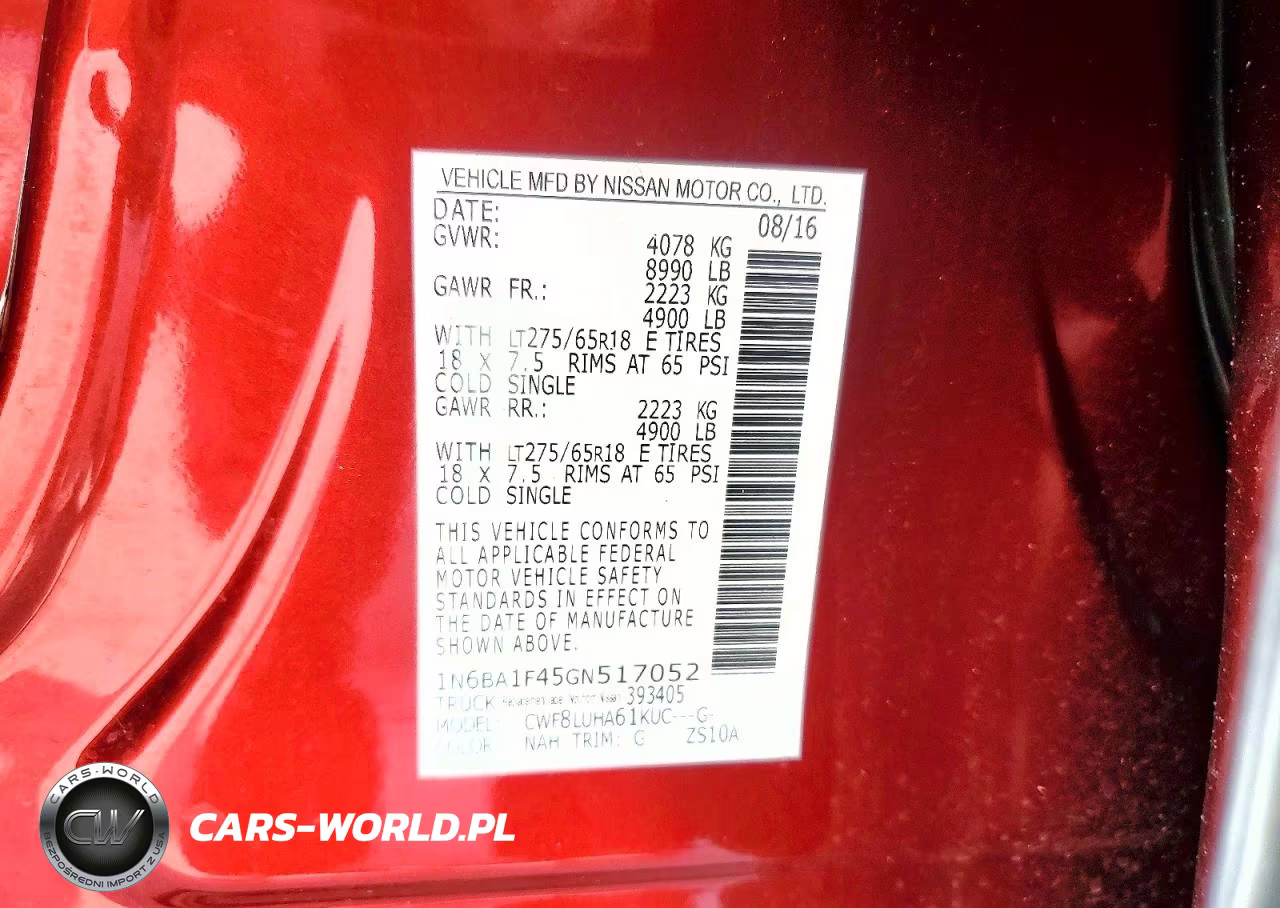 2016 Nissan Titan Xd Pro-4X VIN:1N6BA1F45GN517052 - 12