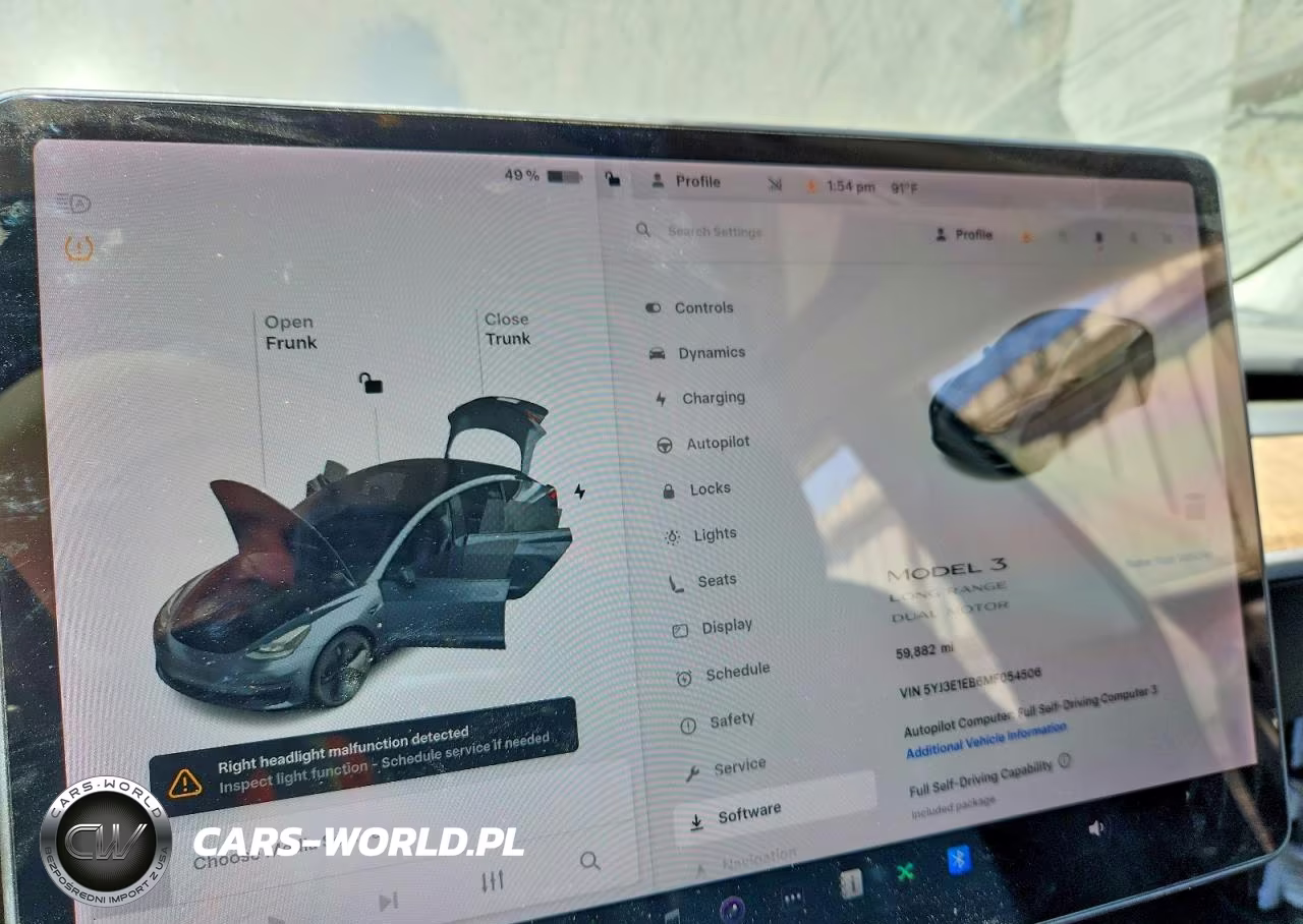 2021 Tesla Model 3 VIN:5YJ3E1EB6MF054506 - 9