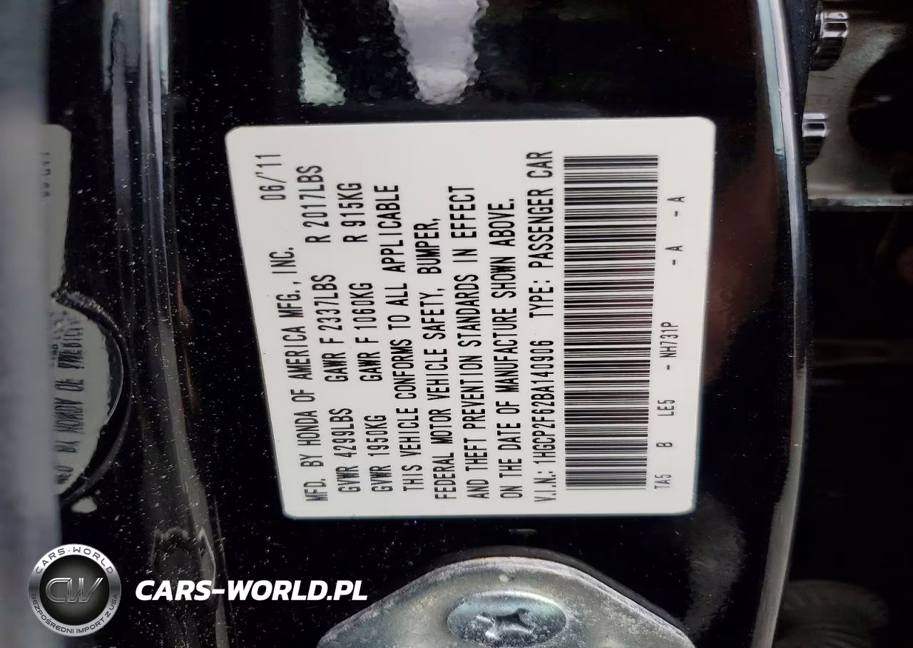 2011 Honda Accord Se VIN:1HGCP2F62BA140906 - 12