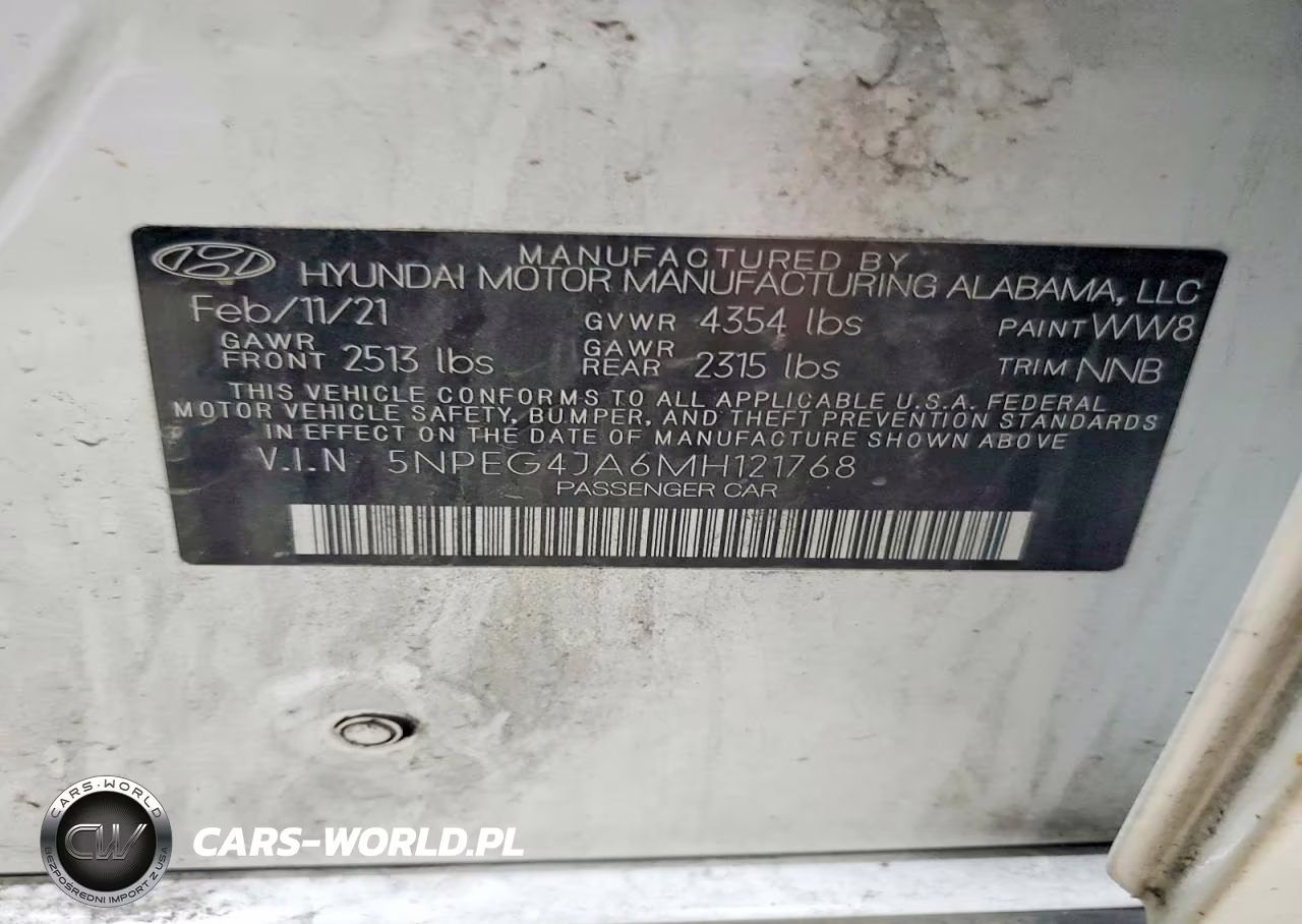2021 Hyundai Sonata Se VIN:5NPEG4JA6MH121768 - 12