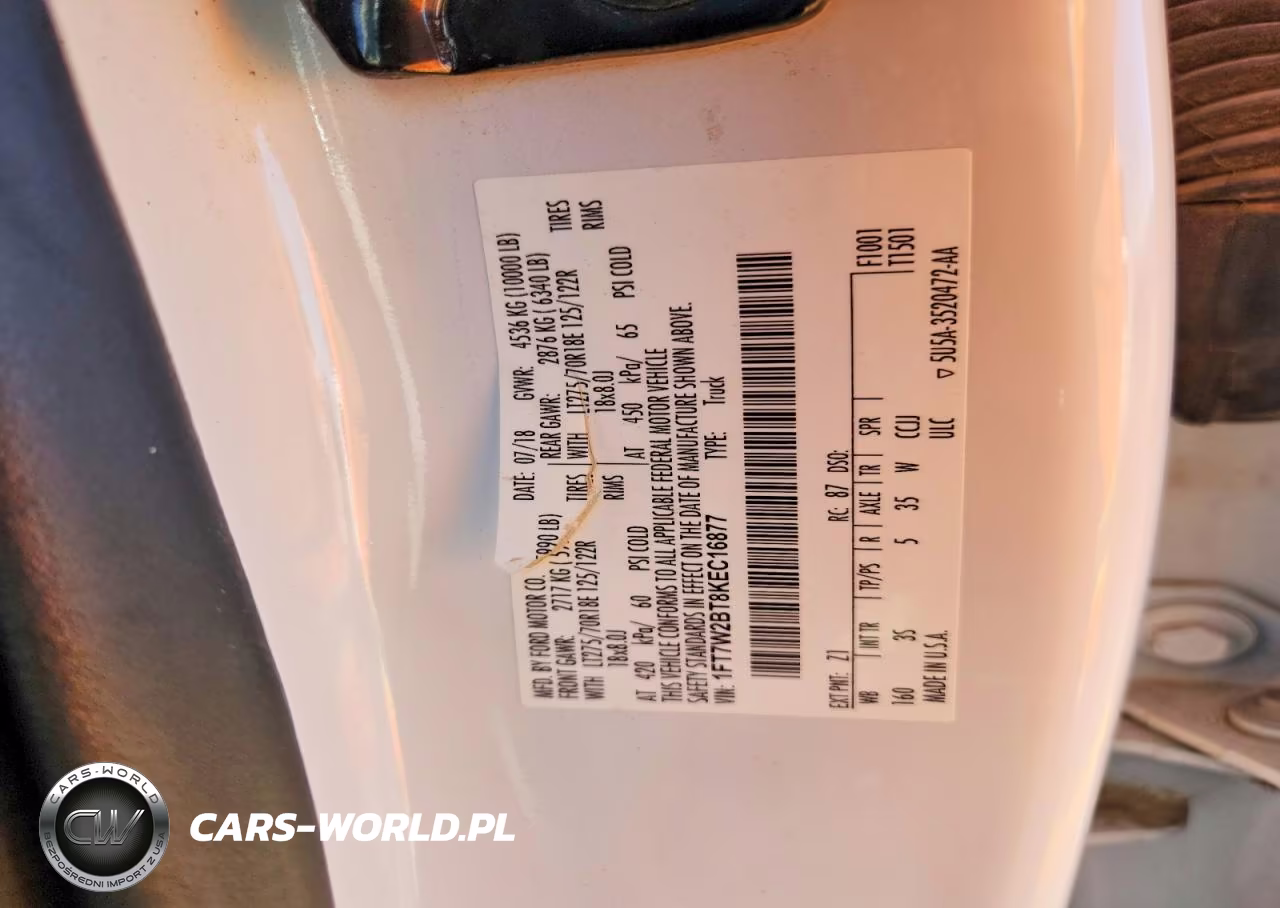 2019 Ford F250 Super Duty VIN:1FT7W2BT8KEC16877 - 13