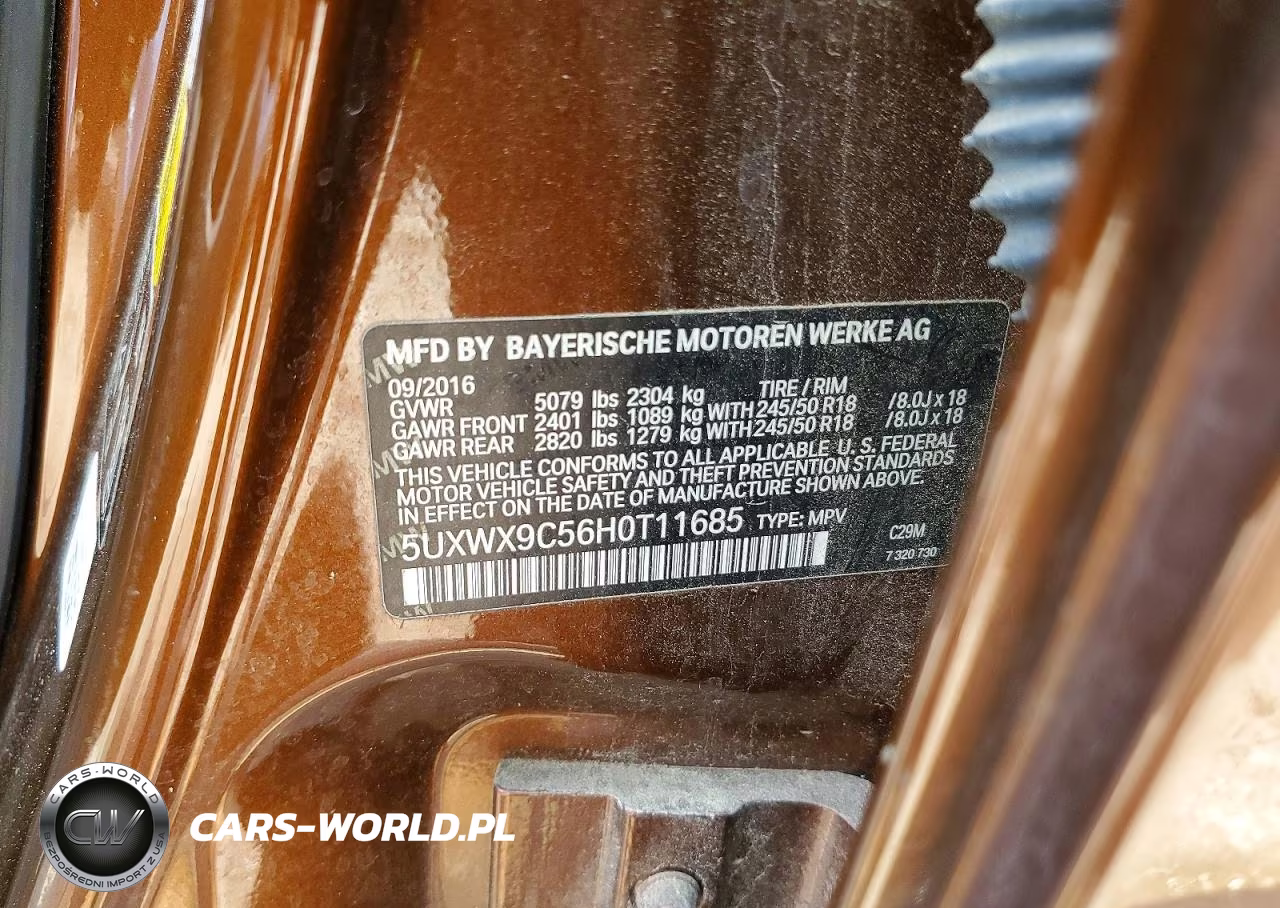 2017 BMW X3 xDrive28I VIN:5UXWX9C56H0T11685 - 14