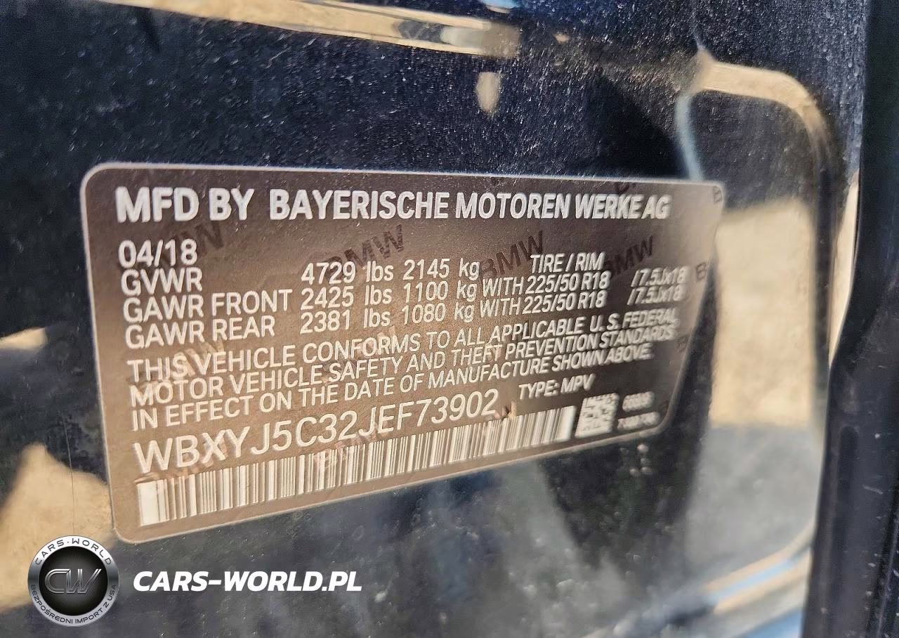 2018 BMW X2 xDrive28I VIN:WBXYJ5C32JEF73902 - 13