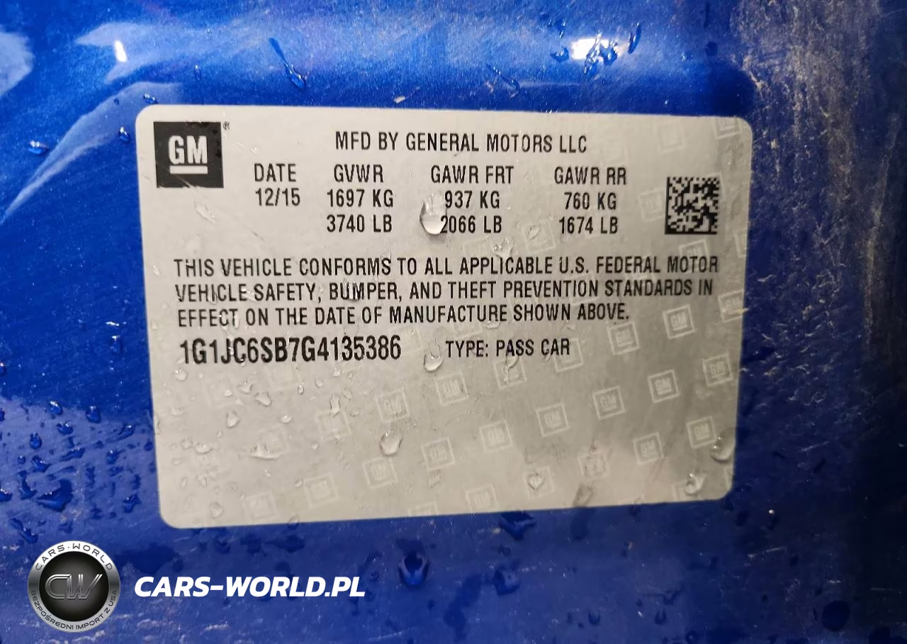 2016 Chevrolet Sonic Lt VIN:1G1JC6SB7G4135386 - 12