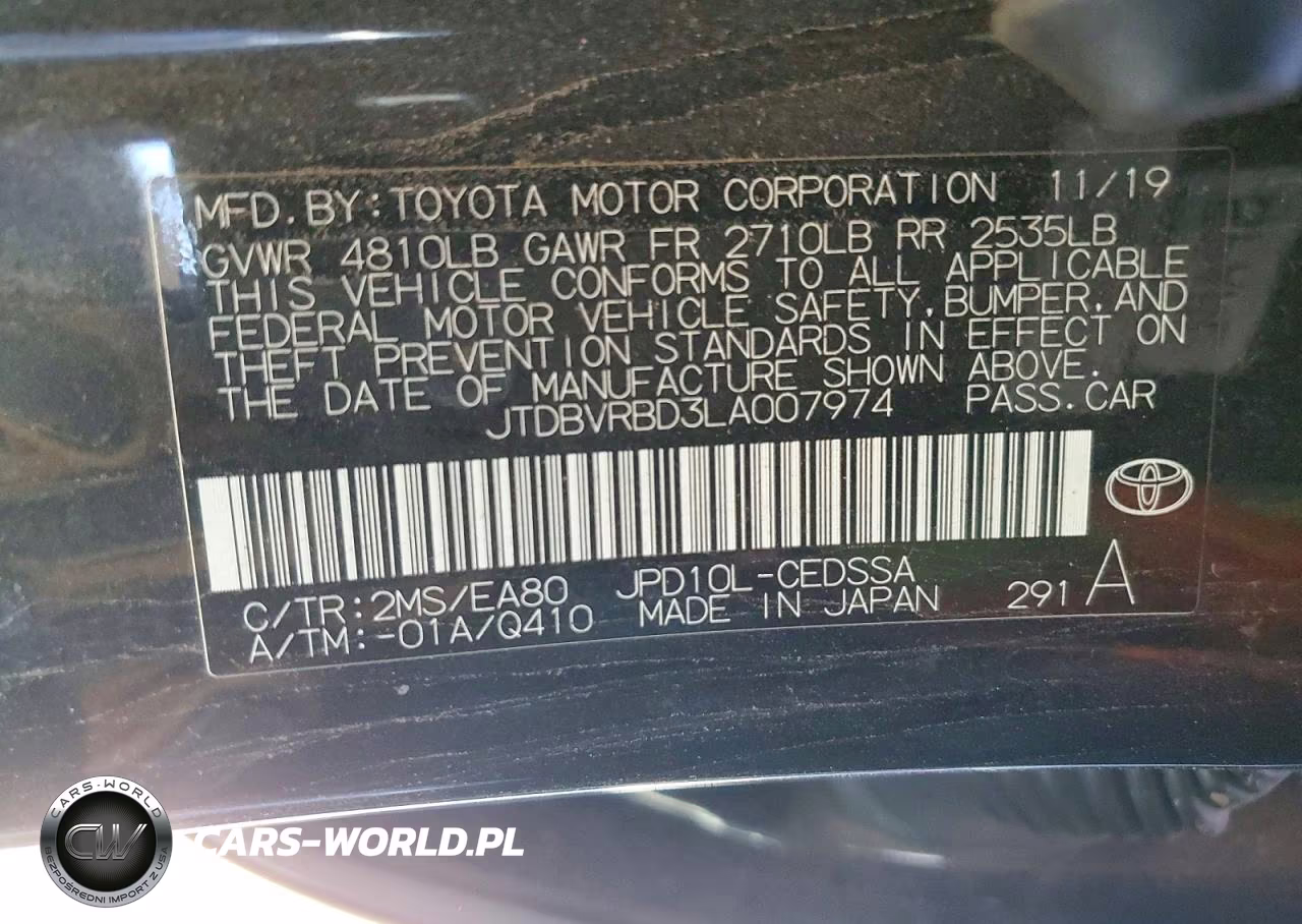 2020 Toyota Mirai VIN:JTDBVRBD3LA007974 - 12