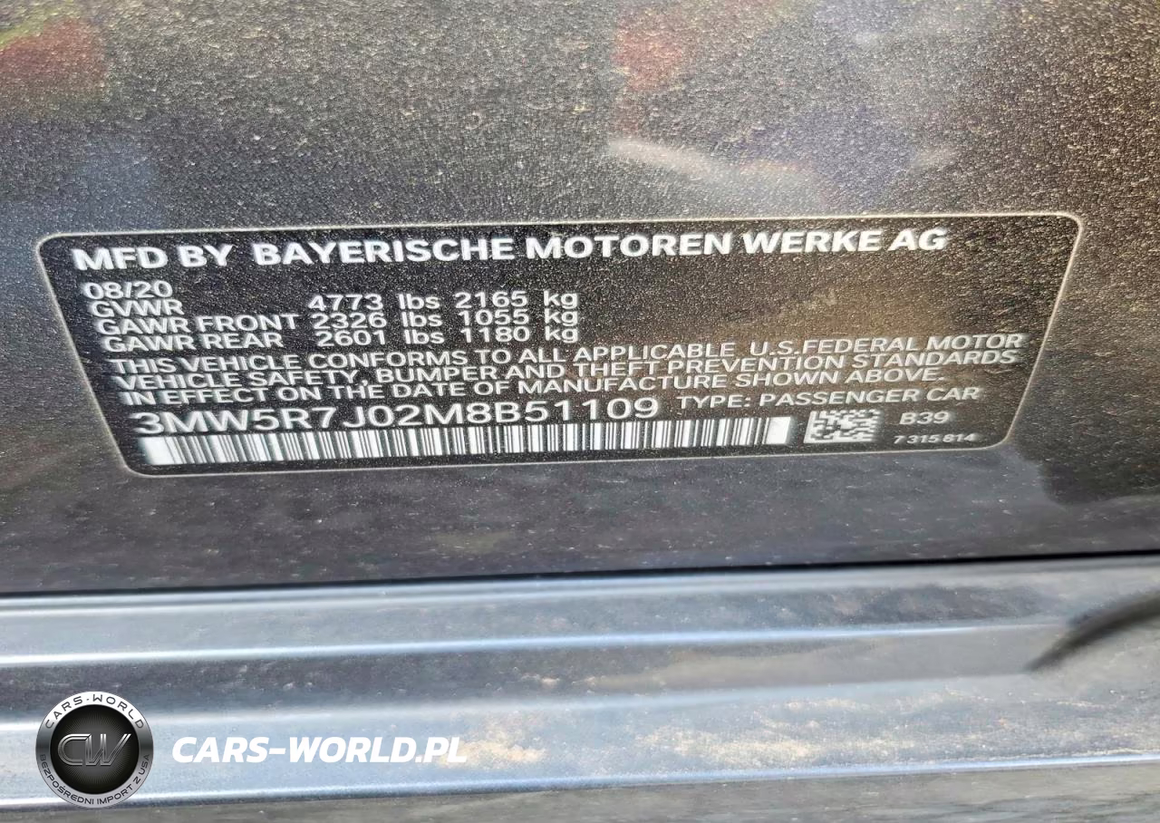 2021 BMW 330Xi VIN:3MW5R7J02M8B51109 - 12