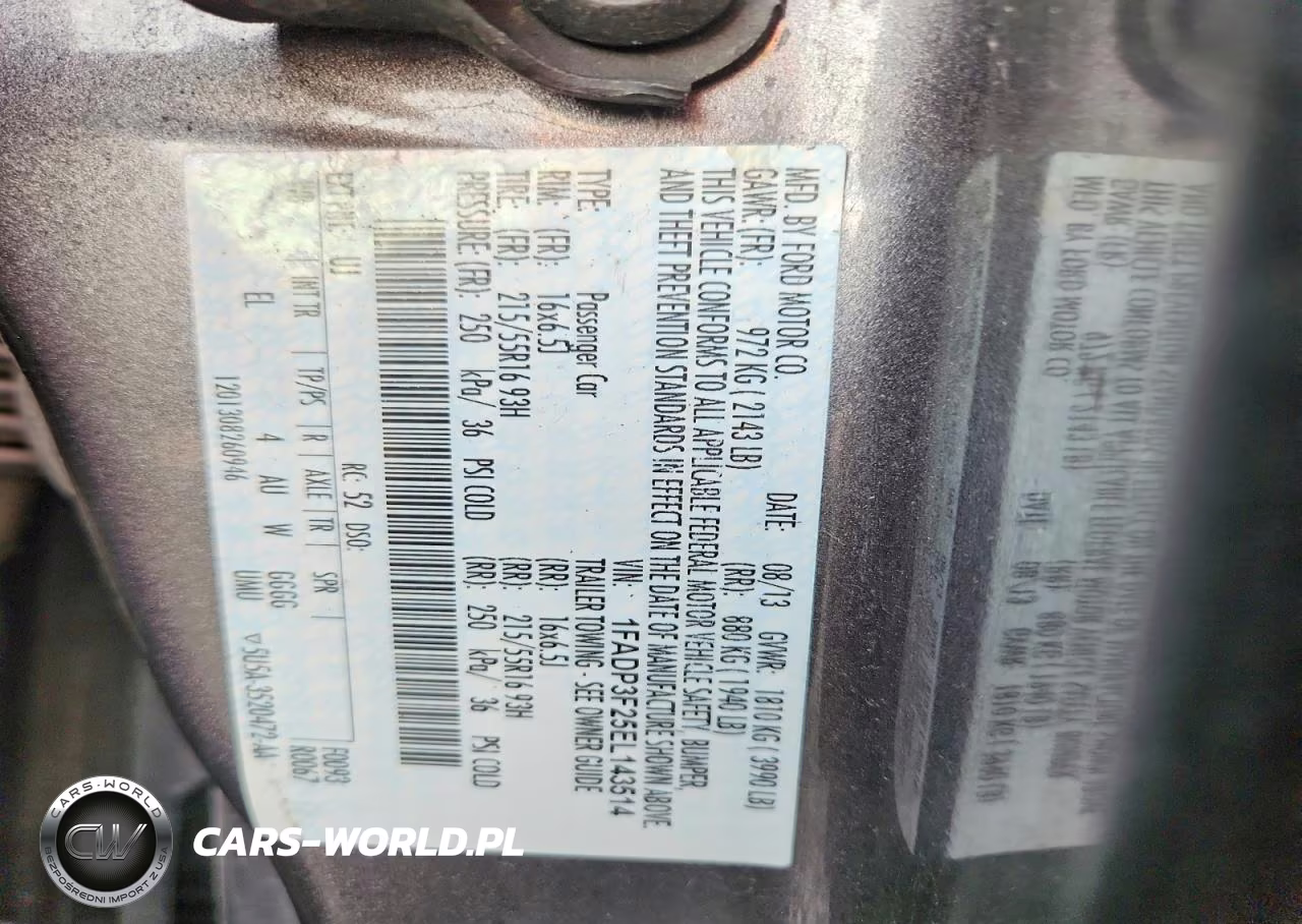 2014 Ford Focus Se VIN:1FADP3F25EL143514 - 13