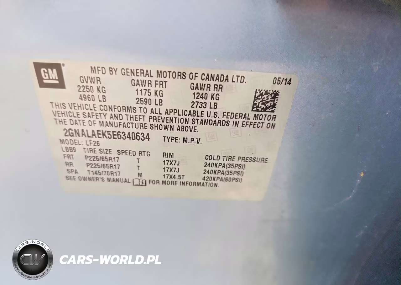 2014 Chevrolet Equinox Ls VIN:2GNALAEK5E6340634 - 13