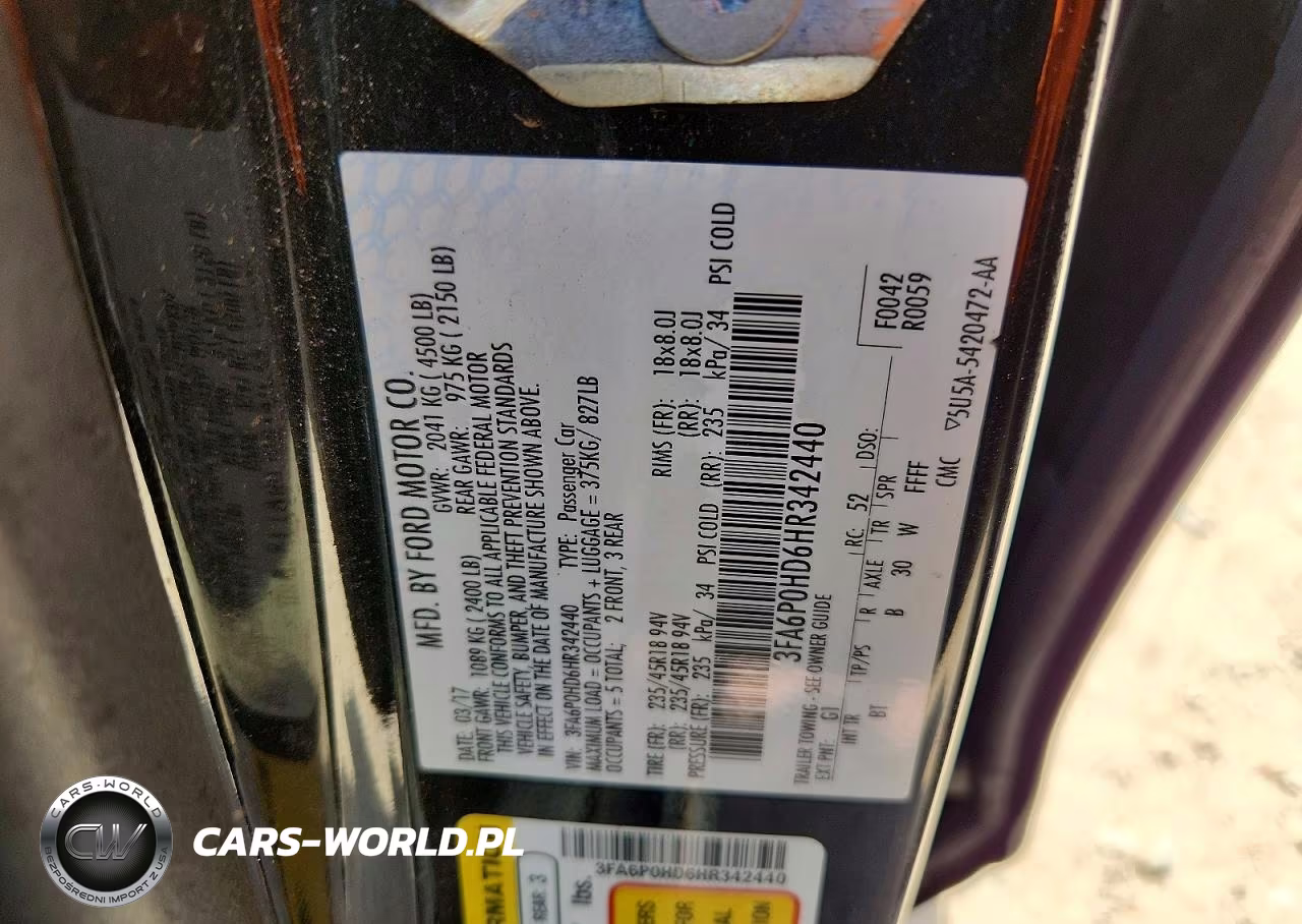 2017 Ford Fusion Se VIN:3FA6P0HD6HR342440 - 12