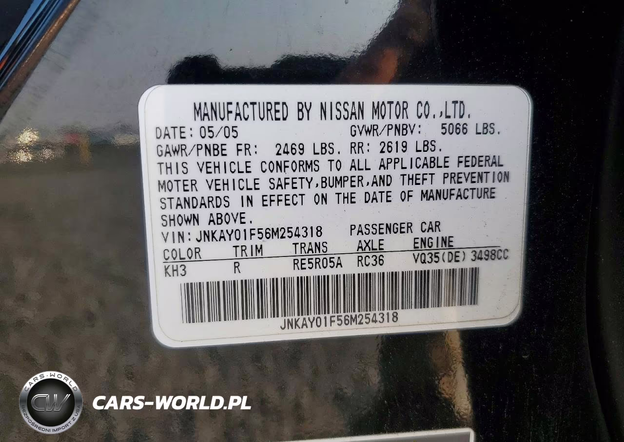2006 Infiniti M35 Base VIN:JNKAY01F56M254318 - 12