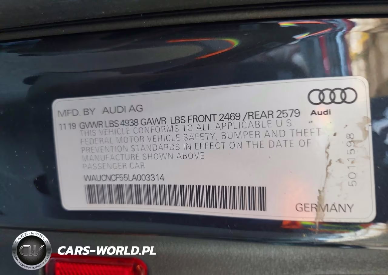 2020 Audi A5 Premium Plus VIN:WAUCNCF55LA003314 - 12