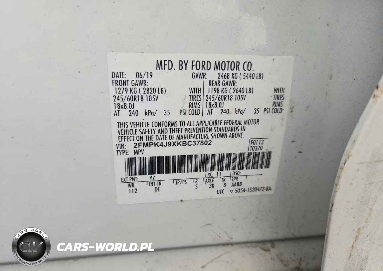 2019 Ford Edge Sel VIN:2FMPK4J9XKBC37802 - 12