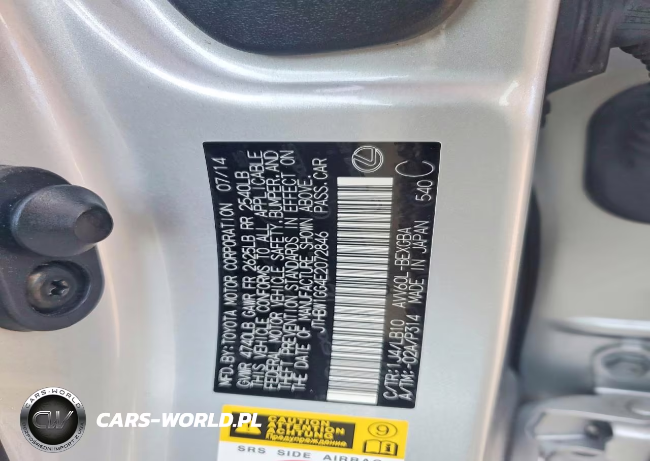 2014 Lexus Es 300H VIN:JTHBW1GG4E2072846 - 13