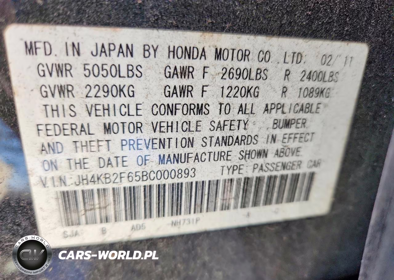 2011 Acura Rl VIN:JH4KB2F65BC000893 - 12