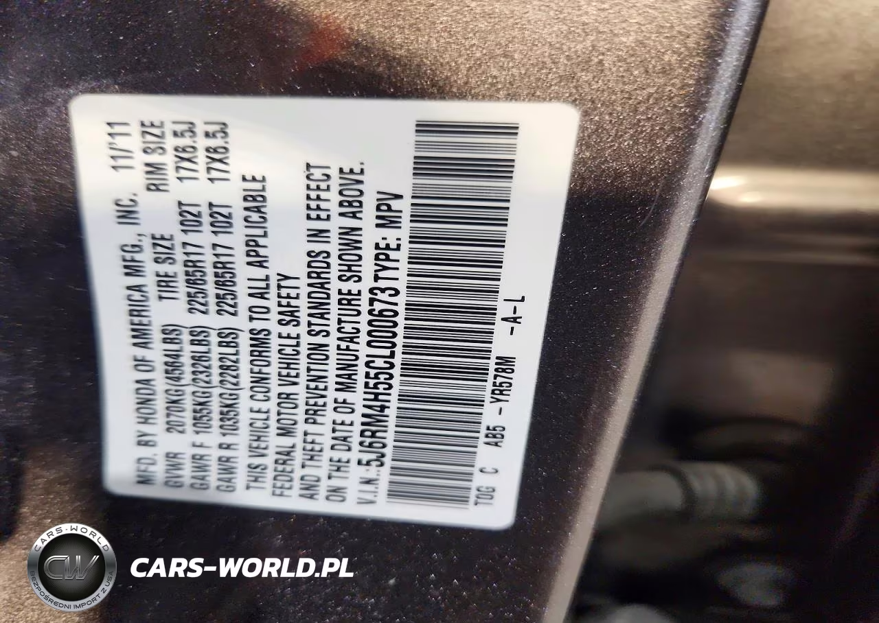 2012 Honda Cr-V Ex VIN:5J6RM4H55CL000673 - 14