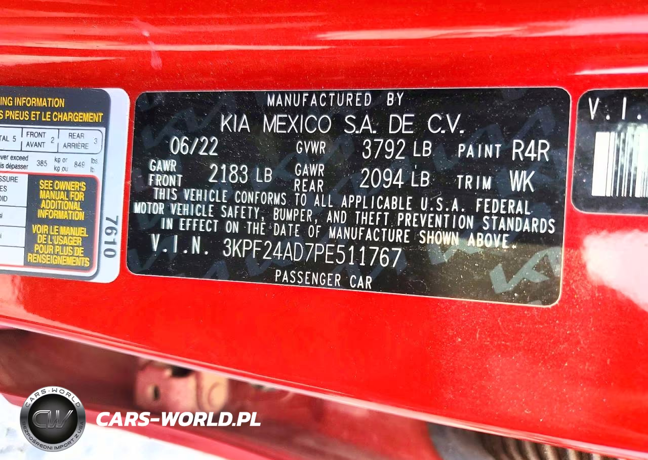 2023 Kia Forte Lxs VIN:3KPF24AD7PE511767 - 12