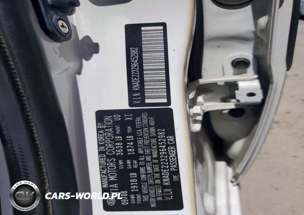 2009 Kia Rio Base VIN:KNADE223296452982 - 12