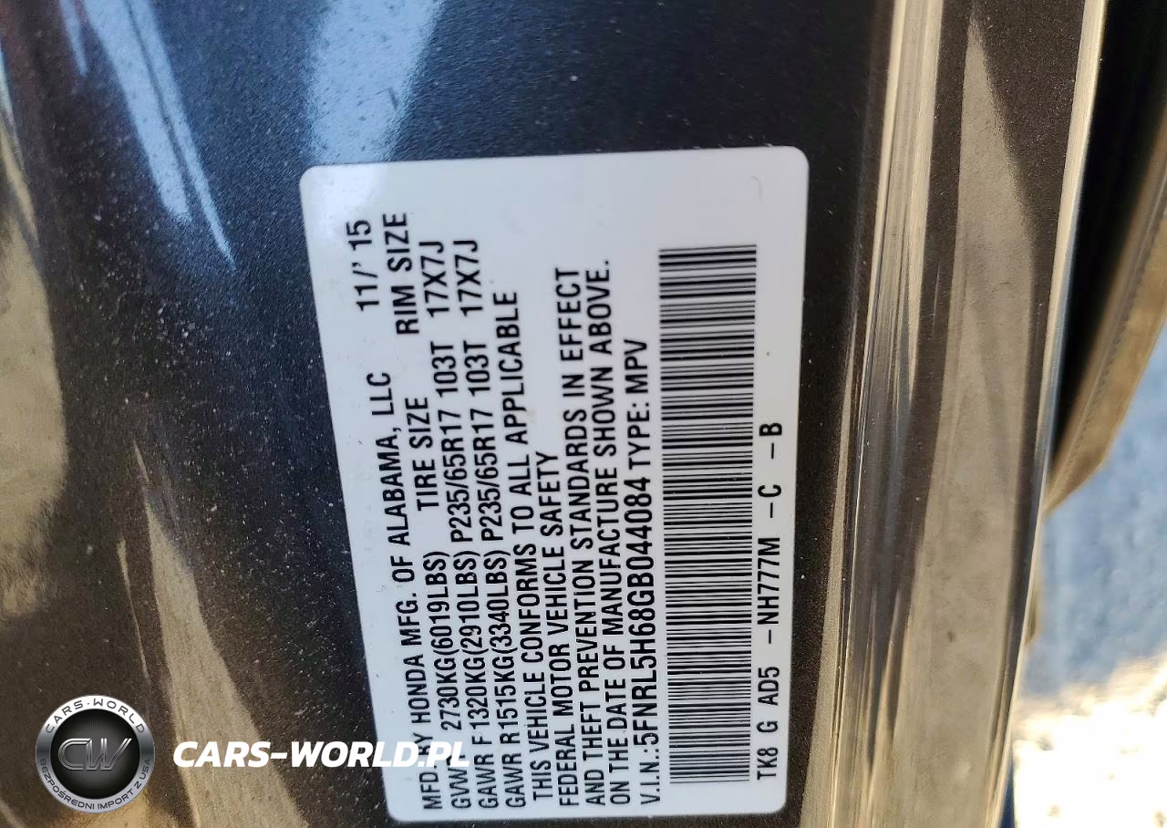 2016 Honda Odyssey Exl VIN:5FNRL5H68GB044084 - 13
