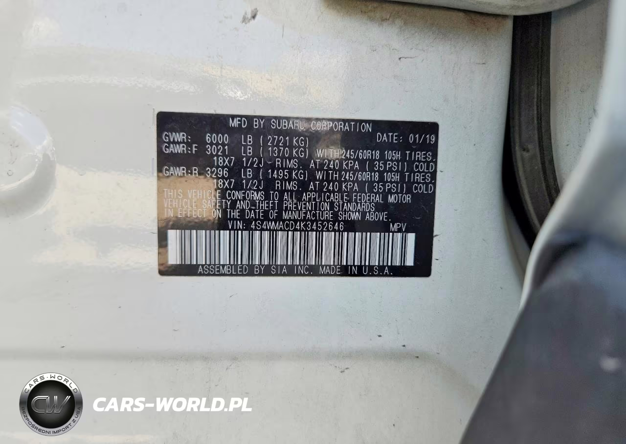 2019 Subaru Ascent Premium VIN:4S4WMACD4K3452646 - 13