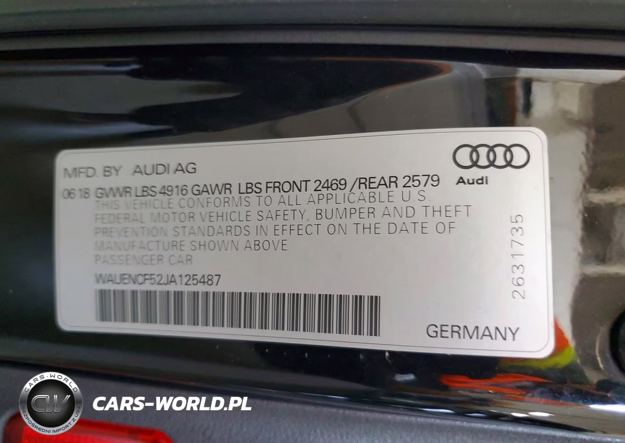 2018 Audi A5 Premium Plus S-Line VIN:WAUENCF52JA125487 - 12