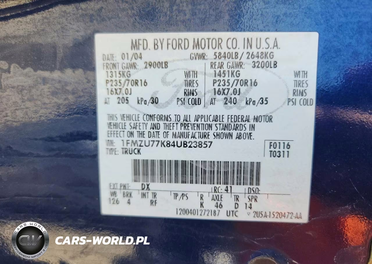 2004 Ford Explorer Sport Trac VIN:1FMZU77K84UB23857 - 12