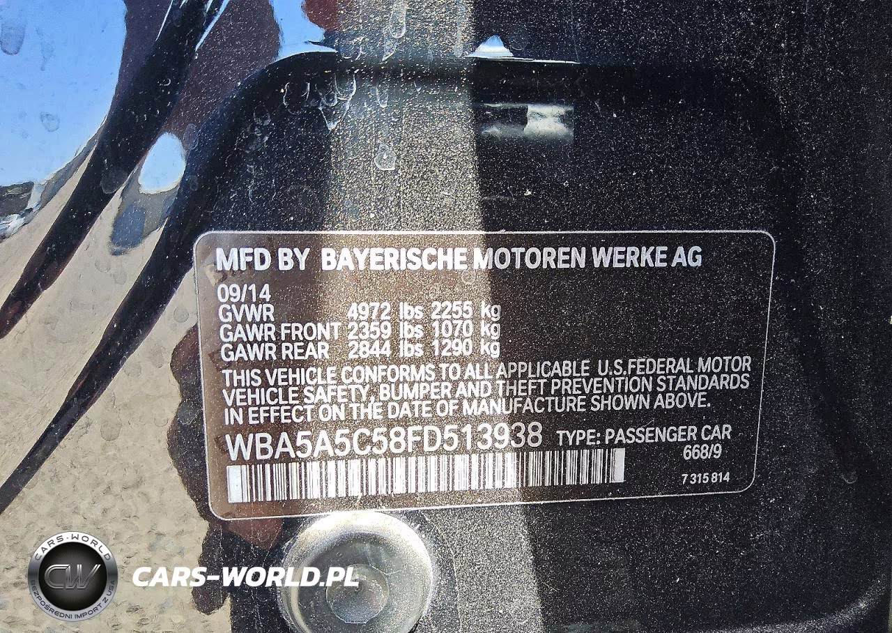 2015 BMW 528 I VIN:WBA5A5C58FD513938 - 12