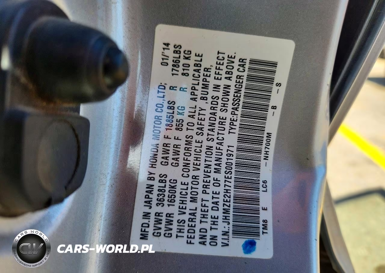2014 Honda Insight Ex VIN:JHMZE2H77ES001971 - 12