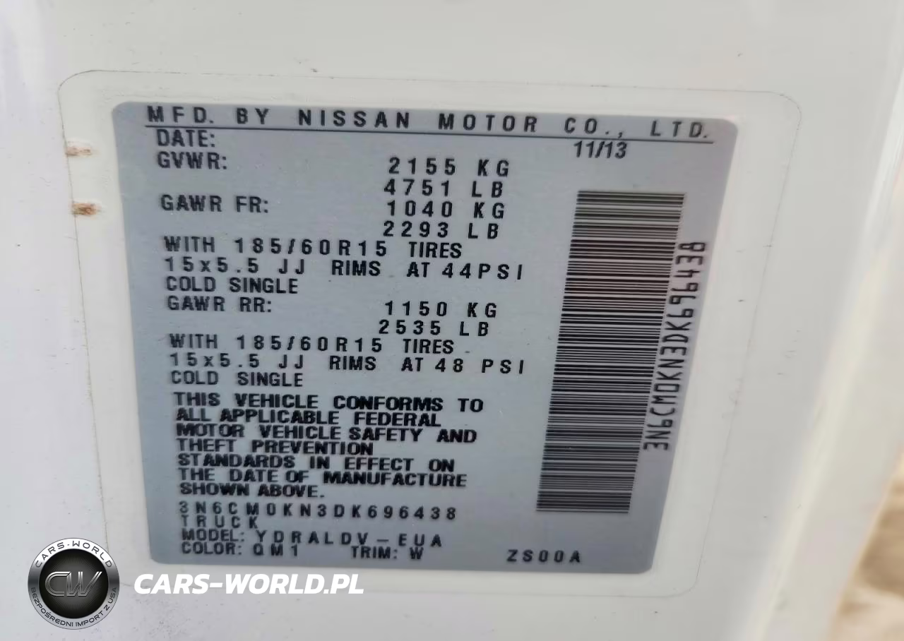 2013 Nissan Nv200 S VIN:3N6CM0KN3DK696438 - 13