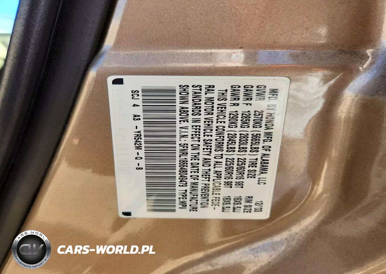 2004 Honda Odyssey Ex VIN:5FNRL18664B049479 - 13