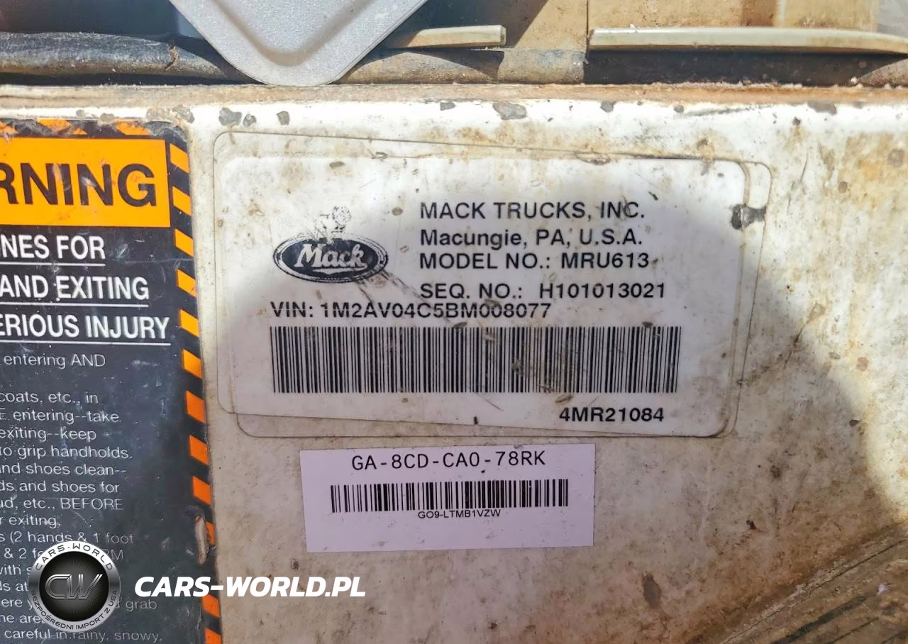 2011 Mack 600 Mru600 VIN:1M2AV04C3BM008532 - 11