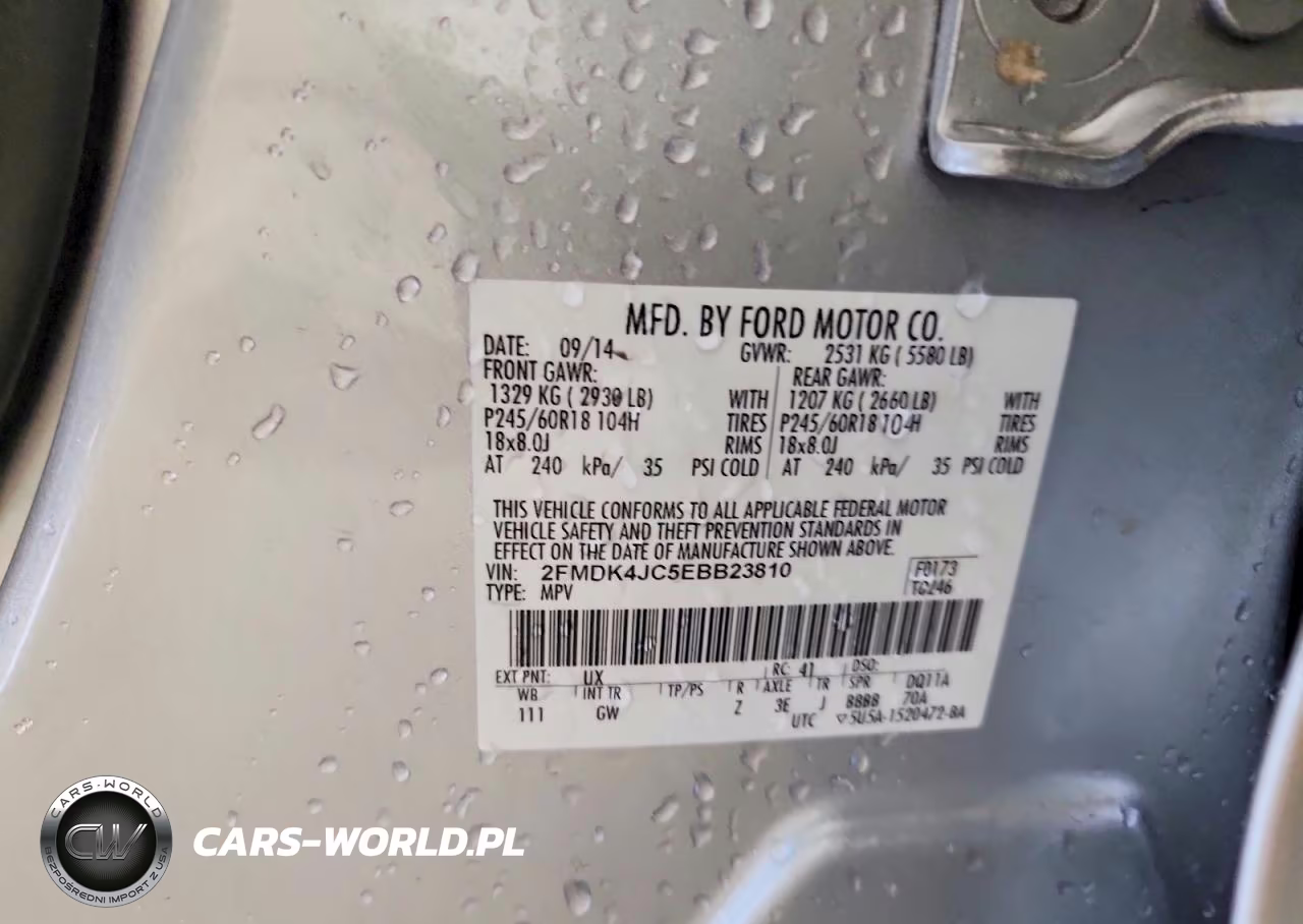 2014 Ford Edge Sel VIN:2FMDK4JC5EBB23810 - 12