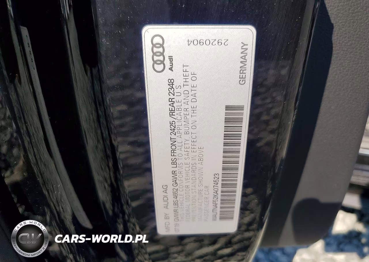 2019 Audi A5 Premium Plus VIN:WAUTNAF52KA074523 - 12