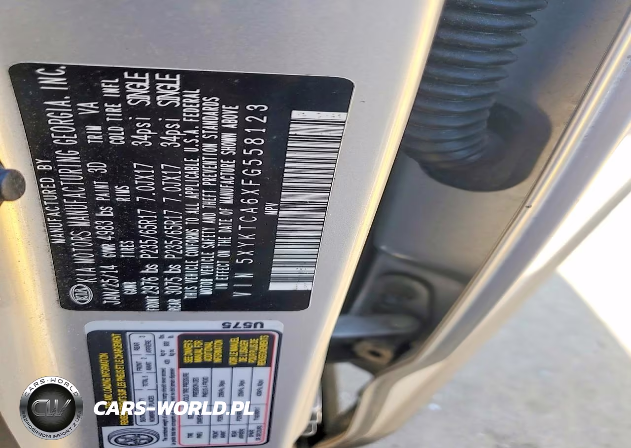 2015 Kia Sorento Lx VIN:5XYKTCA6XFG558123 - 13