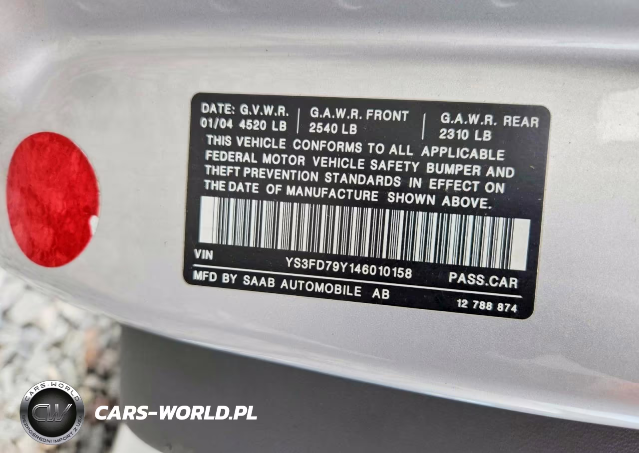 2004 Saab 9-3 Arc VIN:YS3FD79Y146010158 - 12