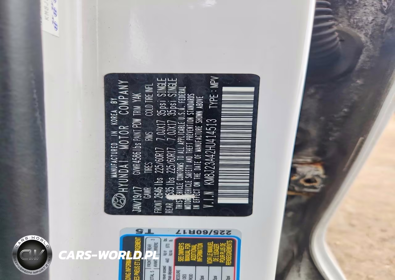 2017 Hyundai Tucson Se VIN:KM8J23A42HU414513 - 12