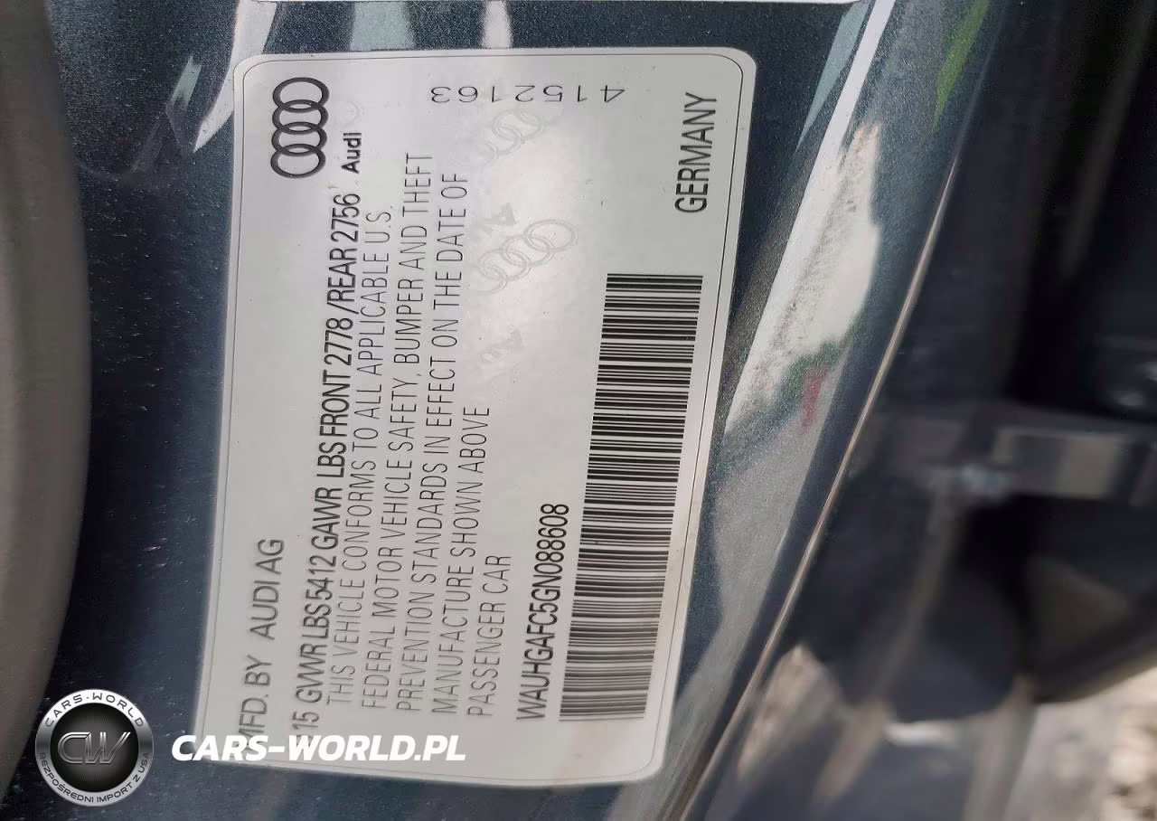 2016 Audi A6 Prestige VIN:WAUHGAFC5GN088608 - 13