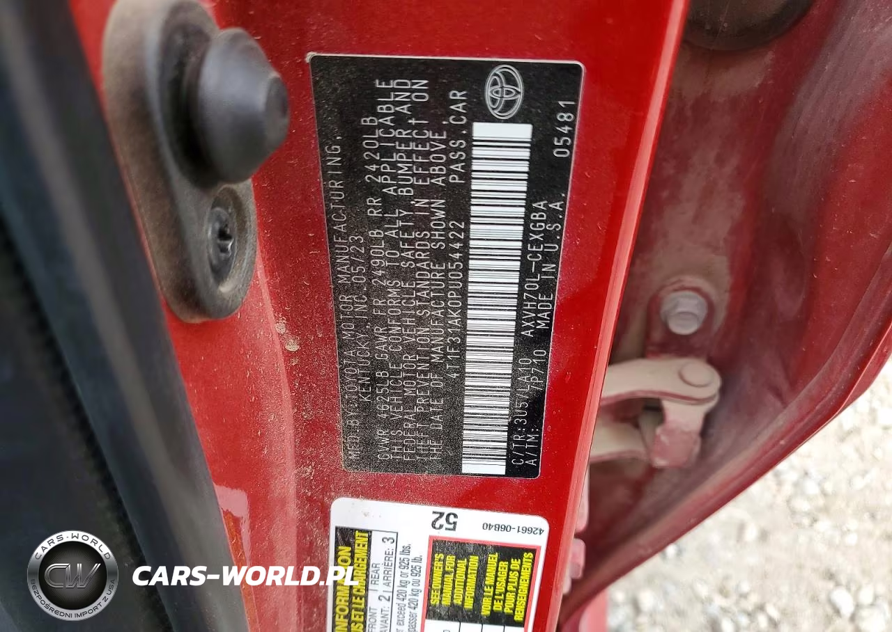 2023 Toyota Camry Xle VIN:4T1F31AK0PU054422 - 12