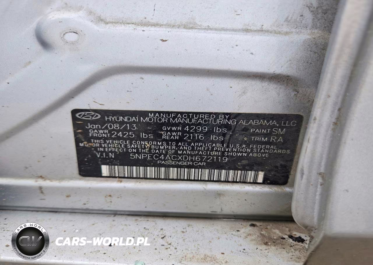 2013 Hyundai Sonata Limited VIN:5NPEC4ACXDH672119 - 12