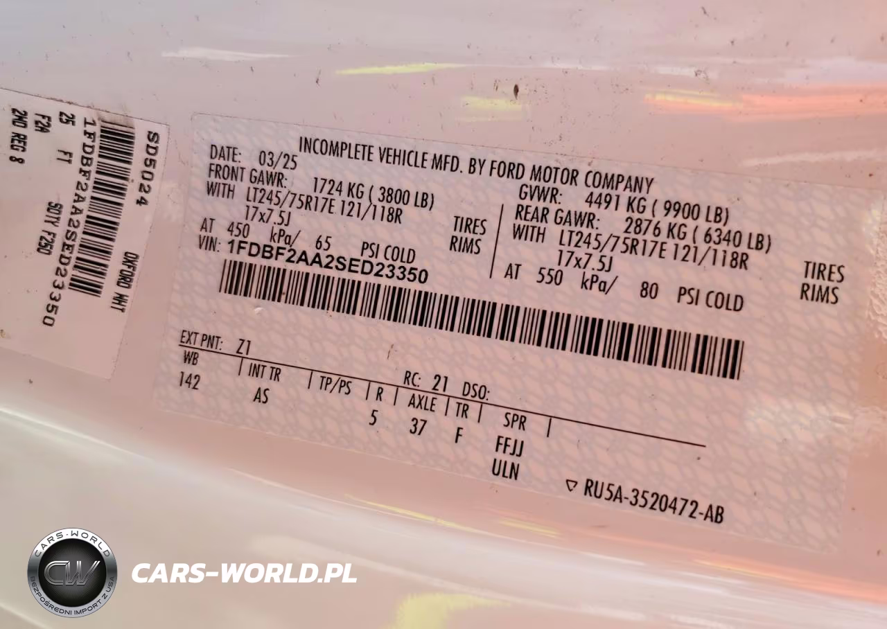 2025 Ford F250 Super Duty VIN:1FDBF2AA2SED23350 - 12