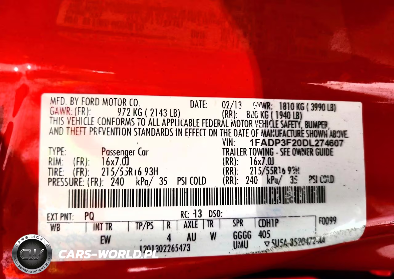 2013 Ford Focus Se VIN:1FADP3F20DL274607 - 12