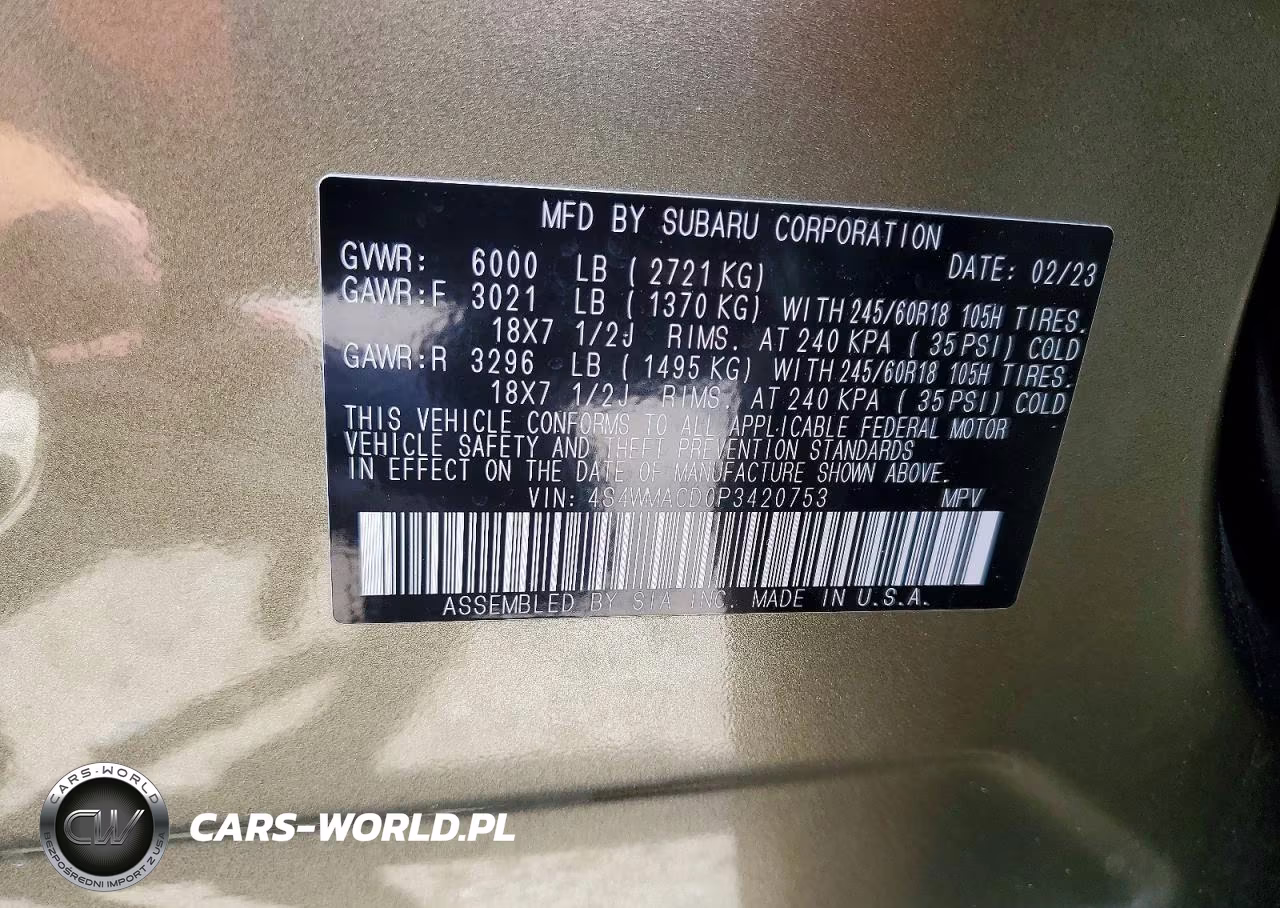2023 Subaru Ascent Premium VIN:4S4WMACD0P3420753 - 13
