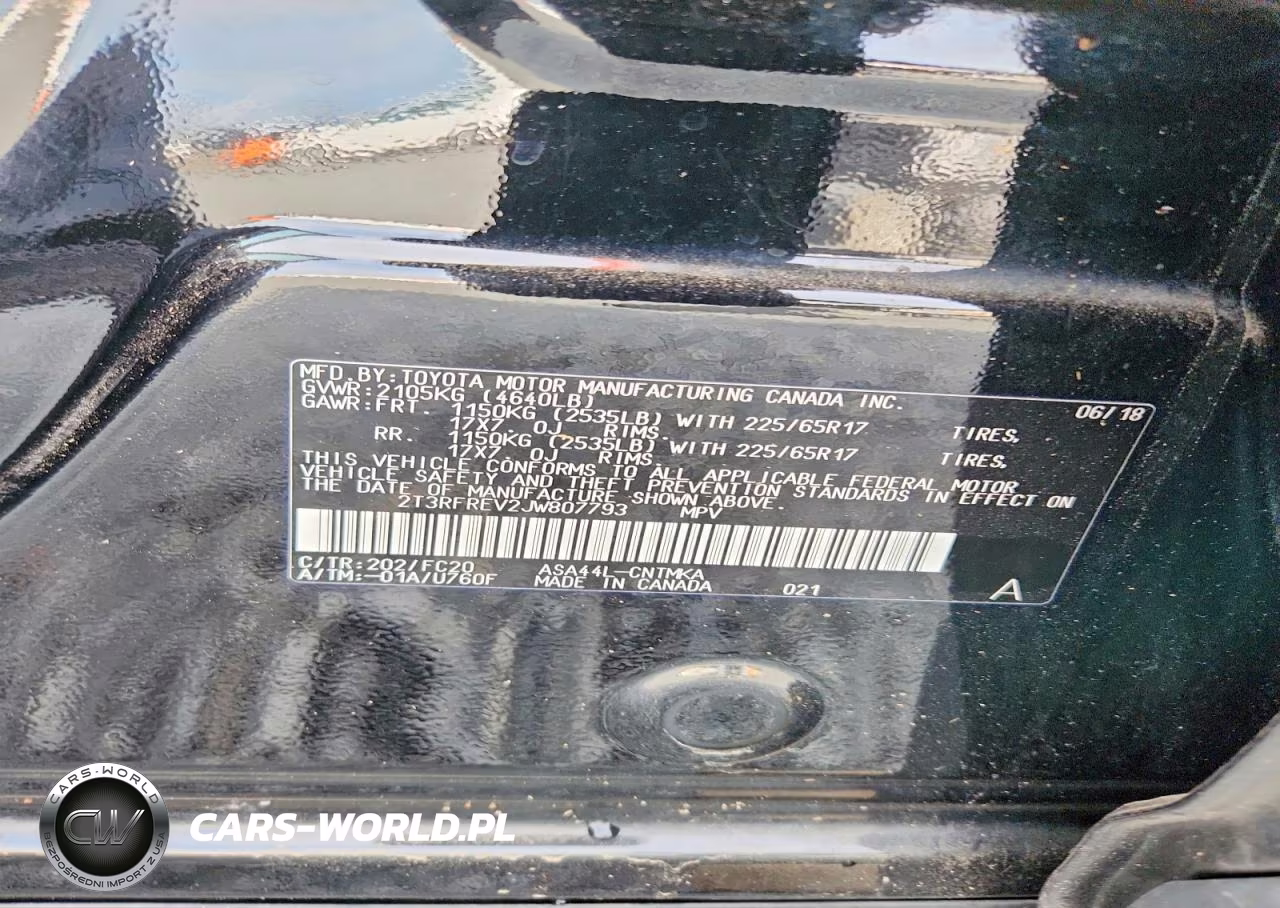 2018 Toyota Rav4 Xle VIN:2T3RFREV2JW807793 - 13