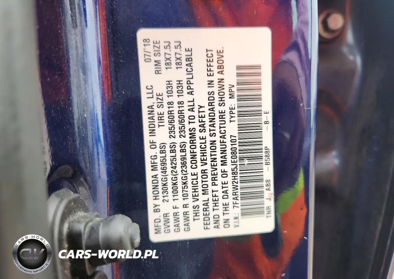2018 Honda Cr-V Exl VIN:7FARW2H85JE080107 - 13