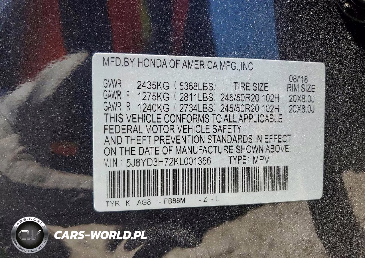 2019 Acura Mdx Technology VIN:5J8YD3H72KL001356 - 14