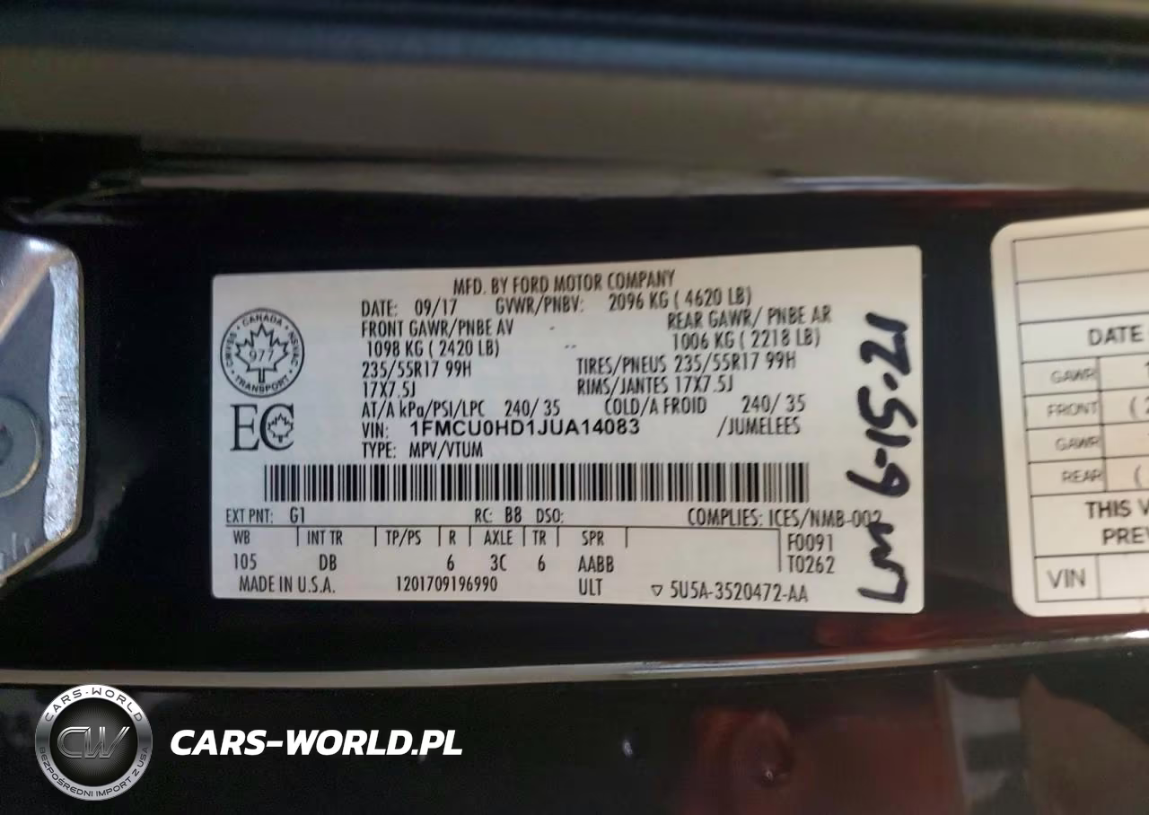 2018 Ford Escape Sel VIN:1FMCU0HD1JUA14083 - 13