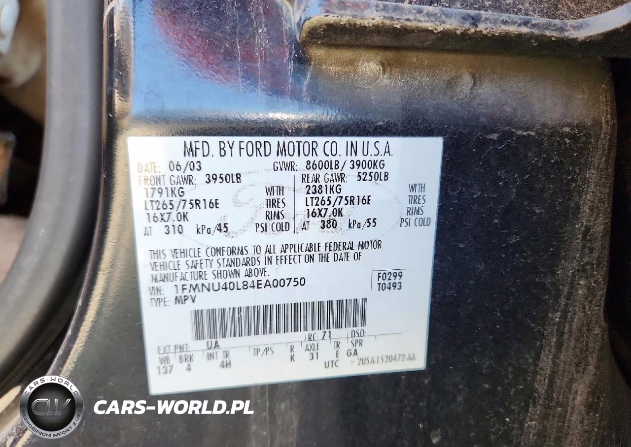 2004 Ford Excursion Xlt VIN:1FMNU40L84EA00750 - 13