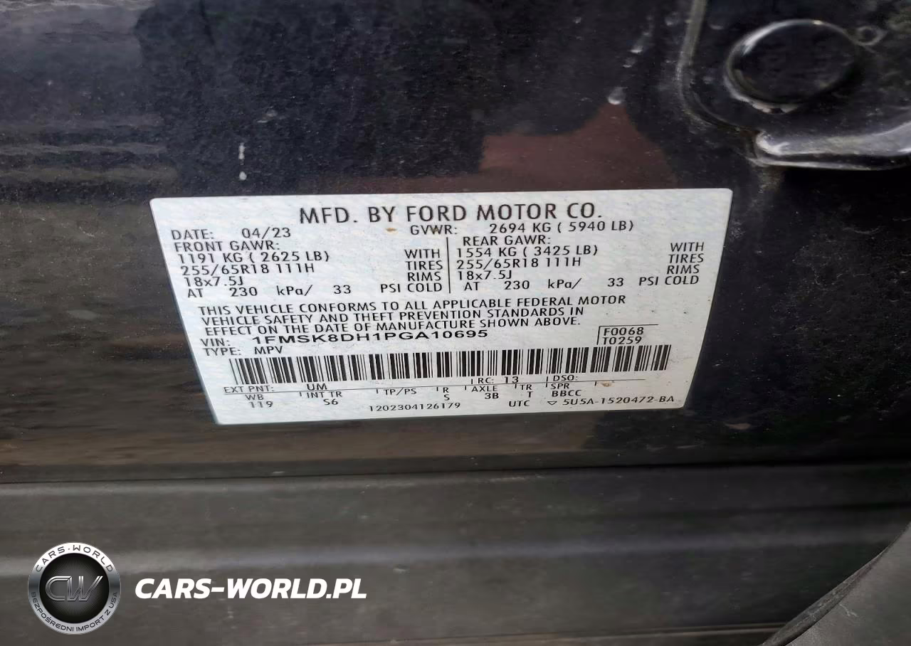 2023 Ford Explorer Xlt VIN:1FMSK8DH1PGA10695 - 14