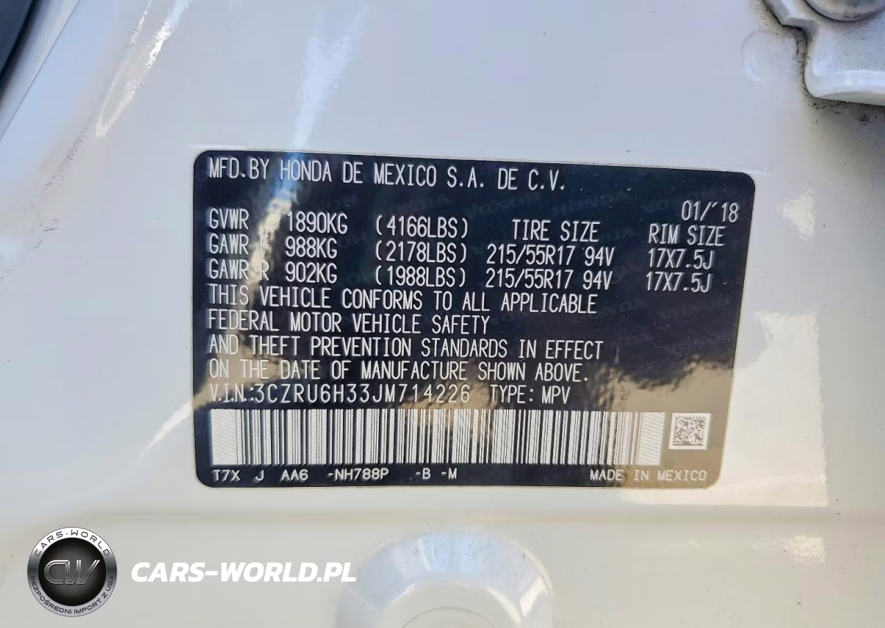 2018 Honda Hr-V Lx VIN:3CZRU6H33JM714226 - 13