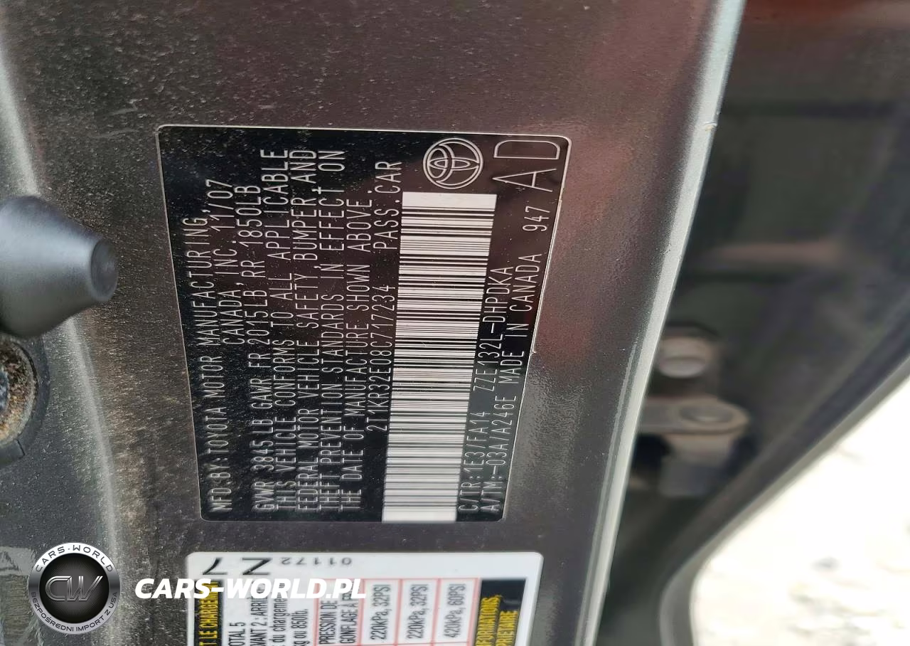 2008 Toyota Matrix Base VIN:2T1KR32E08C717234 - 12