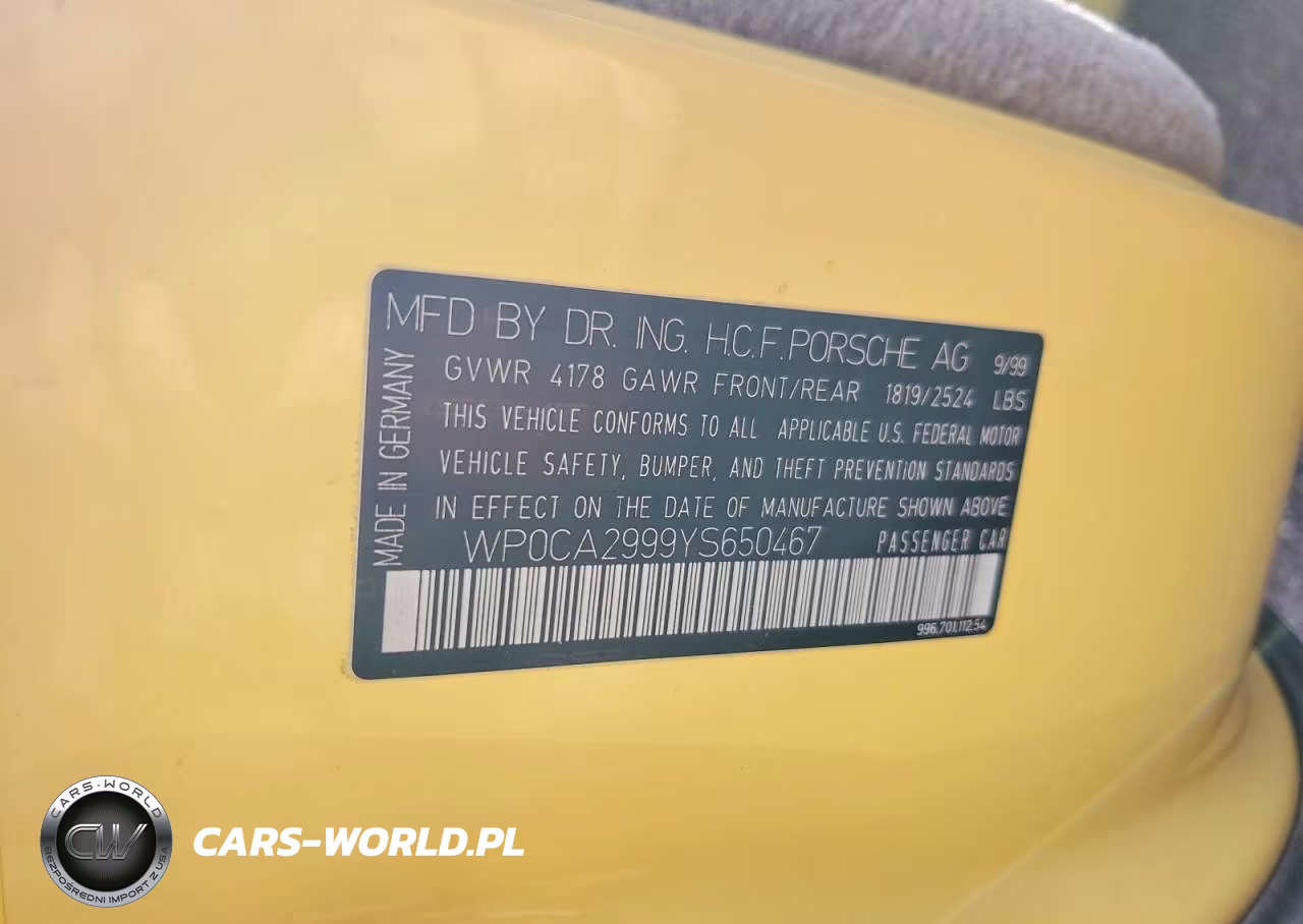 2000 Porsche 911 Carrera 2 VIN:WP0CA2999YS650467 - 12